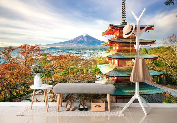 Carta da parati – Vista sulla Pagoda Chureito e monte Fuji
