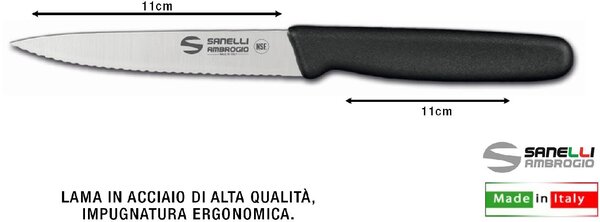 Ambrogio Sanelli Coltello Supra Spelucchino Dentato cm 11 Busta - N684011