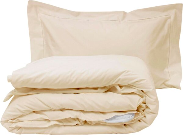 Blanco Raya Completo Letto in Percalle di Cotone Letto 1 piazza e mezza Set: Copripiumone 200x205 cm / Lenzuolo con Angoli 130x200 cm / 1 Federa 50