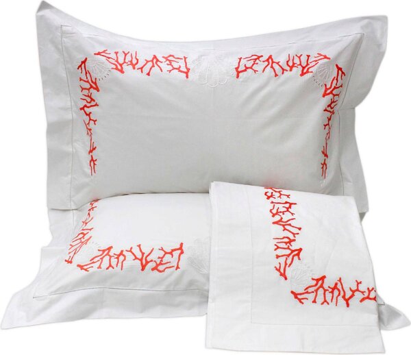 Blanco Raya Completo Letto in Percalle di Cotone Letto Matrimoniale Set: Lenzuolo Sopra 240x280 cm / Lenzuolo sotto 263x290 cm / 2 Federe 50x80 col