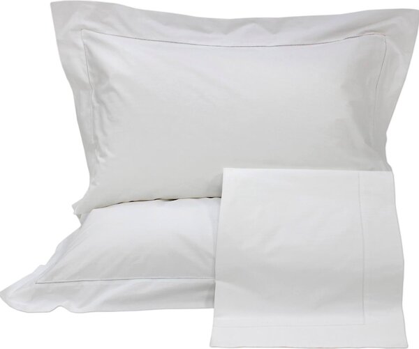 Blanco Raya Completo Letto in Percalle di Cotone Letto Matrimoniale Set: Lenzuolo Sopra 268x300 cm / Lenzuolo con Angoli 180x200 cm / 2 Federe 50x8