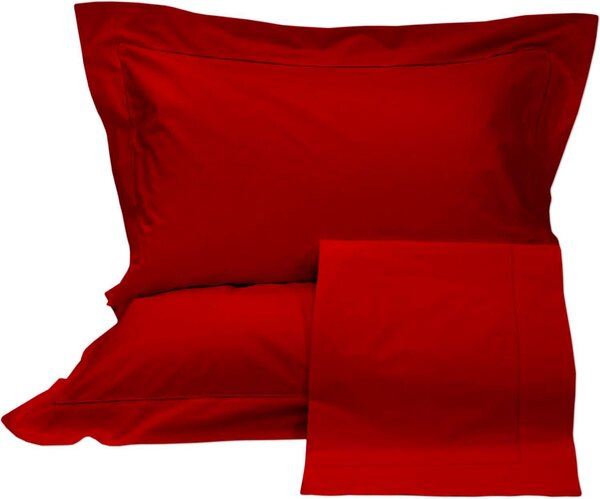Blanco Raya Completo Letto in Percalle di Cotone Letto Matrimoniale Set: Lenzuolo Sopra 268x300 cm / Lenzuolo con Angoli 180x200 cm / 2 Federe 50x8