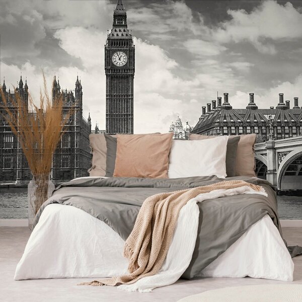 Carta da parati – Big Ben a Londra in bianco e nero