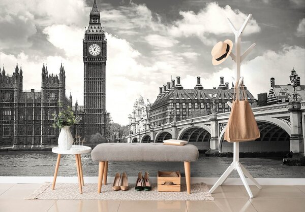 Carta da parati – Big Ben a Londra in bianco e nero