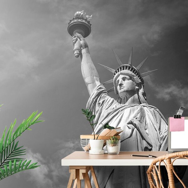 Carta da parati – Statua della Libertà in bianco e nero