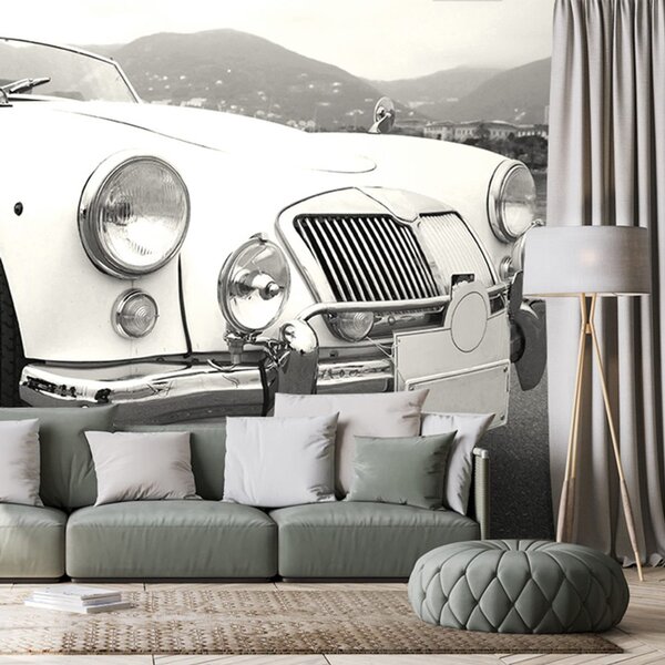 Carta da parati – Auto d'epoca lussuosa in bianco e nero