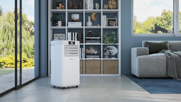 OLIMPIA SPLENDID Condizionatore Portatile 10000 Btu /h Climatizzatore Classe A/A Funzione Deumidificatore con Tubo Dolceclima 10 HP WIFI - 02474