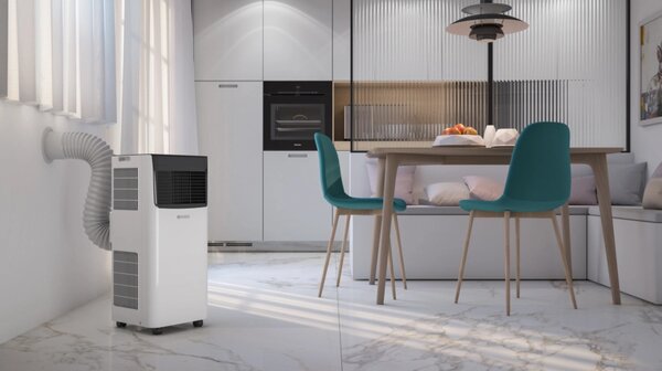 OLIMPIA SPLENDID Condizionatore Portatile 10000 Btu /h Climatizzatore Classe A R290 Funzione Deumidificatore con Timer e Wi-Fi colore Bianco - 0257