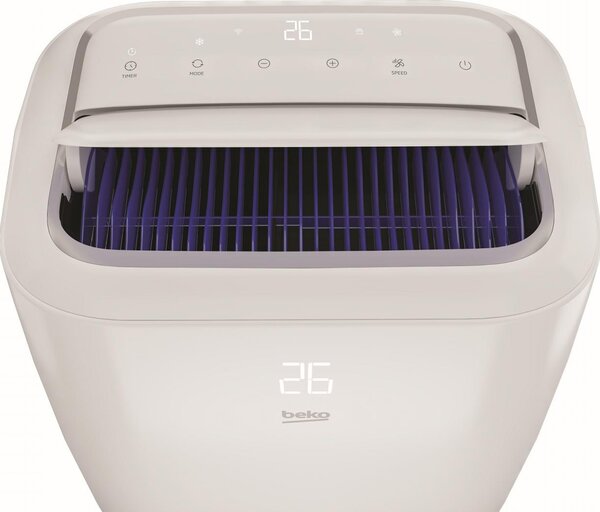 Beko Condizionatore Portatile 12000 Btu /h Climatizzatore Classe A Funzione Deumidificatore Wi-Fi Timer colore Bianco - BP1125H