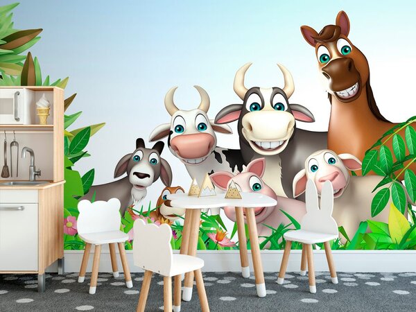 Carta da parati – Animali della fattoria