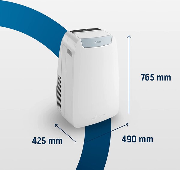 OLIMPIA SPLENDID Condizionatore Portatile 13000 Btu/h (Gas R290) Climatizzatore silenzioso Classe A+ Funzione Deumidificatore Telecomando Timer e