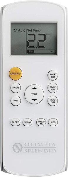 OLIMPIA SPLENDID Condizionatore Portatile 13000 Btu/h (Gas R290) Climatizzatore silenzioso Classe A+ Funzione Deumidificatore Telecomando Timer e