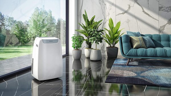 OLIMPIA SPLENDID Condizionatore Portatile 13000 Btu/h (Gas R290) Climatizzatore silenzioso Classe A+ Funzione Deumidificatore Telecomando Timer e