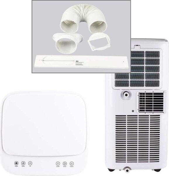 Akai Condizionatore Portatile 7000 Btu (Gas R290) Climatizzatore Classe A Funzione Deumidificatore 316x329x678 mm Telecomando e Timer - ACP730K-J
