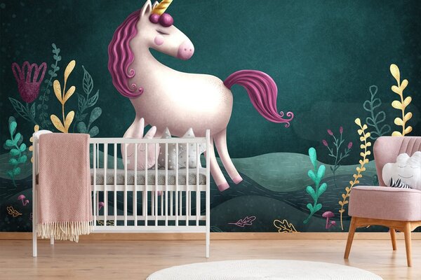 Carta da parati – Unicorno fiabesco