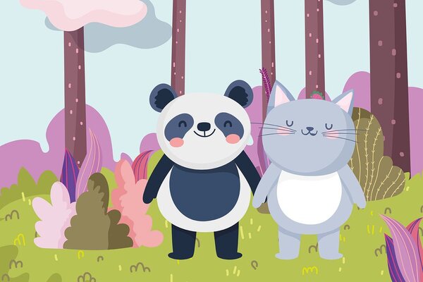 Carta da parati – Animali nel bosco