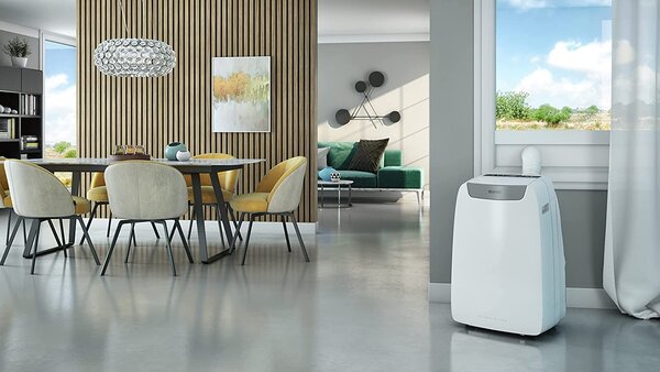 OLIMPIA SPLENDID Condizionatore Portatile 3.5 Kw Climatizzatore con Pompa di Calore Classe A/A+ Deumidificatore WiFi Telecomando e Timer - 02029 Ai