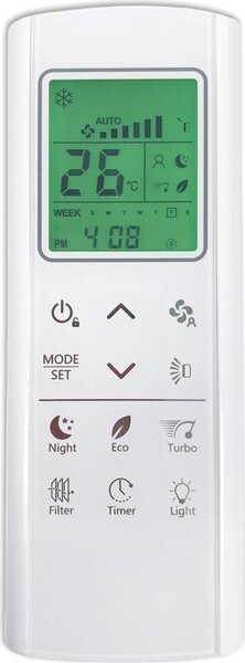 Argo Condizionatore Portatile 13000 BTU/h Climatizzatore con Unit Esterna Classe A con Telecomando e Timer colore Bianco - Ulisse Eco
