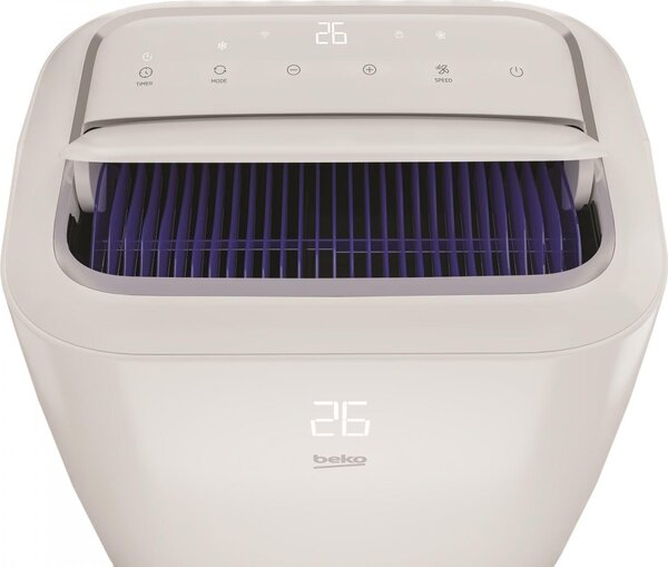 Beko Condizionatore Portatile 9000 Btu /h Climatizzatore Classe A R290 Funzione Deumidificatore Wi-Fi colore Bianco - BP1095C