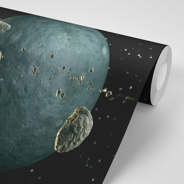 Carta da parati – Meteoriti intorno al pianeta