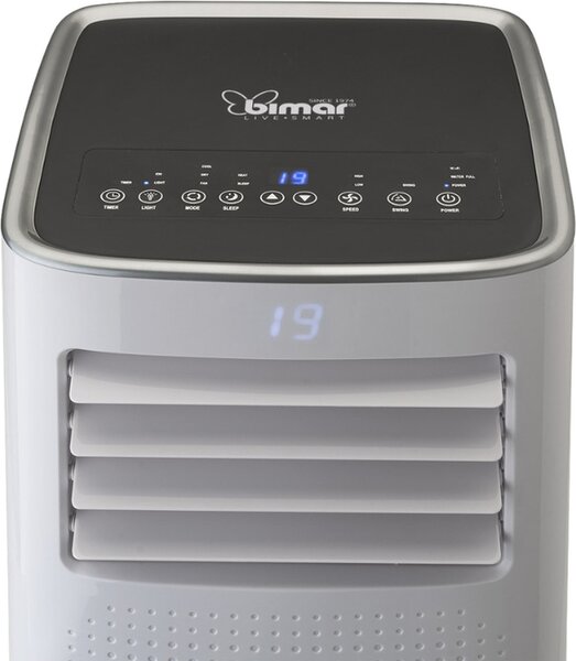 Bimar Condizionatore Portatile 9000 Btu /h Climatizzatore solo Freddo Classe A con Funzione Deumidificatore, Ventilazione e Timer - CP092