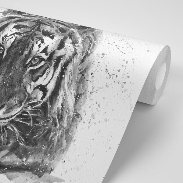 Carta da parati – Predatore di animali in bianco e nero