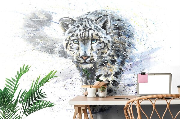 Carta da parati – Leopardo disegnato