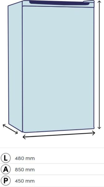 Daya Congelatore a Cassetti Verticale 60 Litri Classe E Capacit di Congelamento 2,8 Kg/24h Raffreddamento Statico colore Bianco - DCV08SM3WE0
