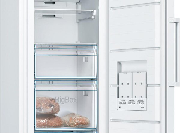 Bosch Congelatore a Cassetti Verticale Capacit 200 Litri No Frost Classe energetica E Capacit di congelamento 20 Kg/24h colore Bianco - GSN29VWEP