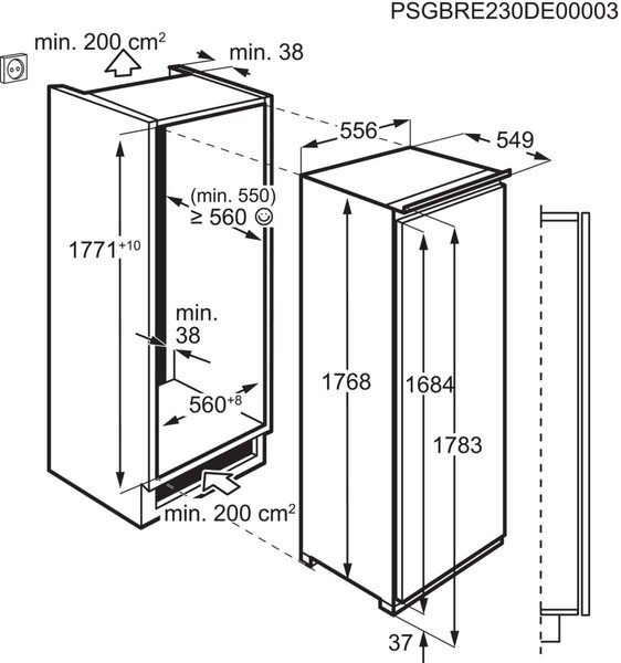 Aeg Congelatore a Cassetti Verticale Capacit 204 Litri Classe energetica E Capacit di congelamento 16,5 kg/24h No Frost - ABE818E6NC