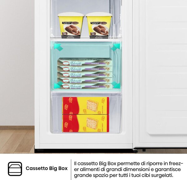 Hisense Congelatore a Cassetti Verticale Capacit 61 Litri Classe energetica E Capacit di congelamento 3 kg/24h colore Bianco - FV78D4AWE