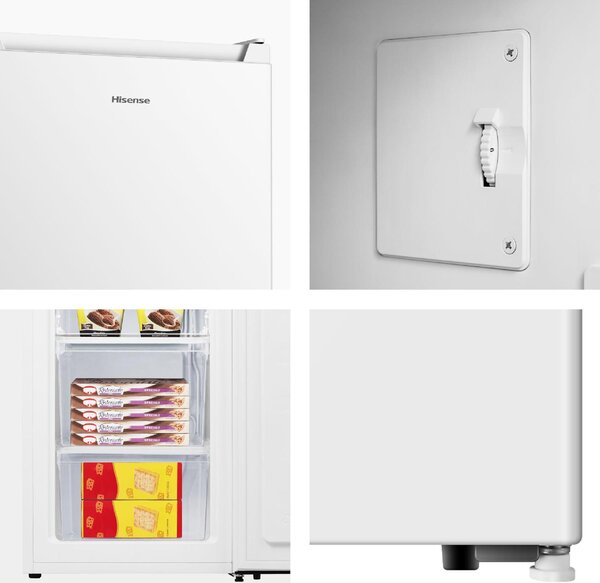 Hisense Congelatore a Cassetti Verticale Capacit 61 Litri Classe energetica E Capacit di congelamento 3 kg/24h colore Bianco - FV78D4AWE
