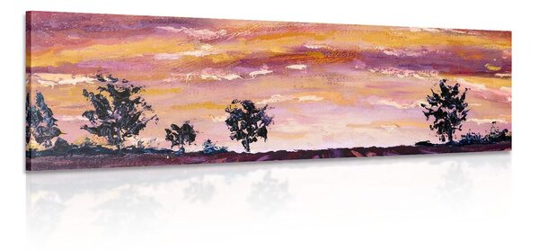 Quadro su tela – Dipinto a olio di un campo di lavanda