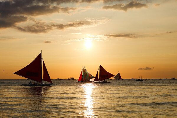 Carta da parati – Tramonto sul mare