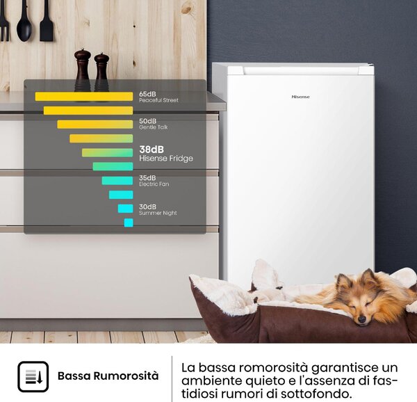 Hisense Congelatore a Cassetti Verticale Capacit 61 Litri Classe energetica E Capacit di congelamento 3 kg/24h colore Bianco - FV78D4AWE