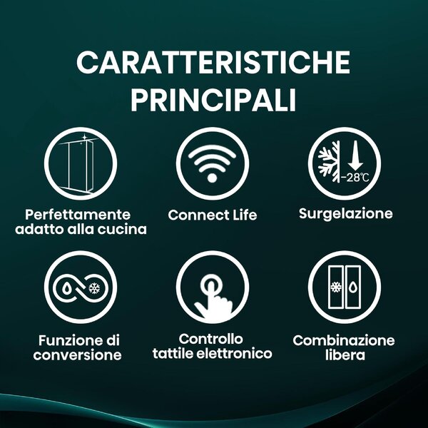Hisense Congelatore a Cassetti Verticale No Frost Capacit 312 Litri Classe E Capacit di congelamento 15 Kg/24h colore Inox - FT3K310SEIE