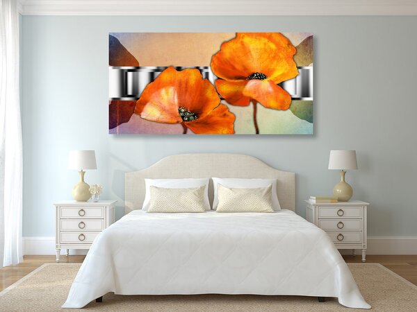 Quadro su tela – Fiori in stile orientale