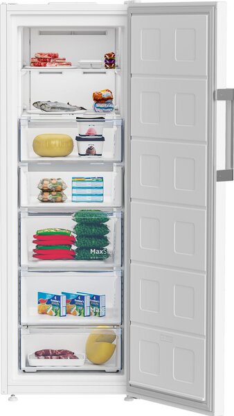 Beko Congelatore a Cassetti Verticale No Frost Capacit 260 Litri Capacit di Congelamento 15 kg/24h Classe E Inverter colore Bianco - B3RFNE294W