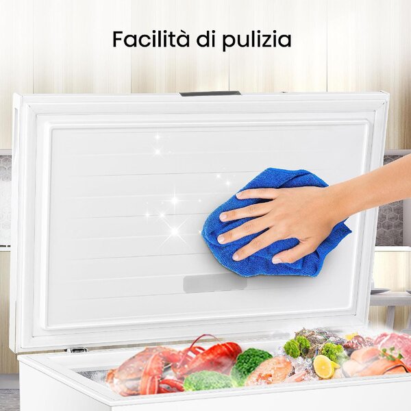 Hisense Congelatore a Pozzetto Orizzontale Capacit 248 Litri Classe E Capacit di Congelamento 11,2 kg / 24 h colore Bianco - FC321D4AWLE