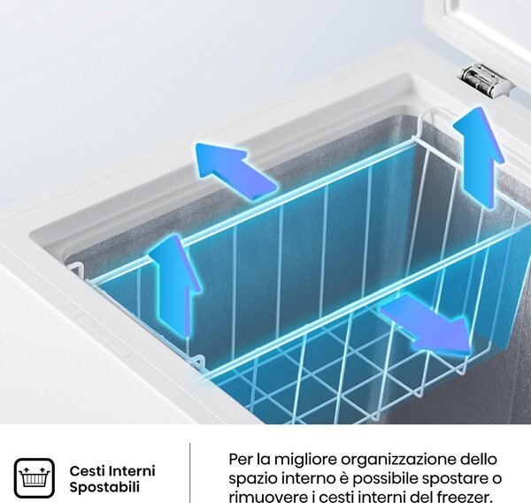 Hisense Congelatore a Pozzetto Orizzontale Capacit 248 Litri Classe E Capacit di Congelamento 11,2 kg / 24 h colore Bianco - FC321D4AWLE