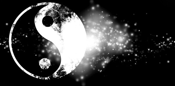 Carta da parati – Simbolo Yin e Yang in bianco e nero