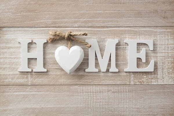 Carta da parati – Scritta Home in stile vintage