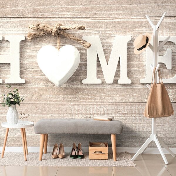 Carta da parati – Scritta Home in stile vintage