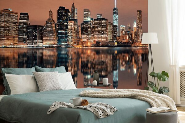 Carta da parati – Riflesso di Manhattan sull'acqua