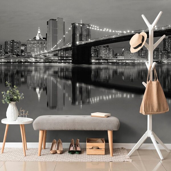 Carta da parati – Ponte in bianco e nero a Manhattan