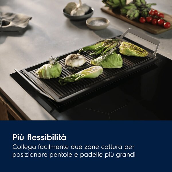 Electrolux Piano Cottura a Induzione 4 Fuochi Larghezza 60 cm in Vetroceramica colore Nero - KIV63443CT