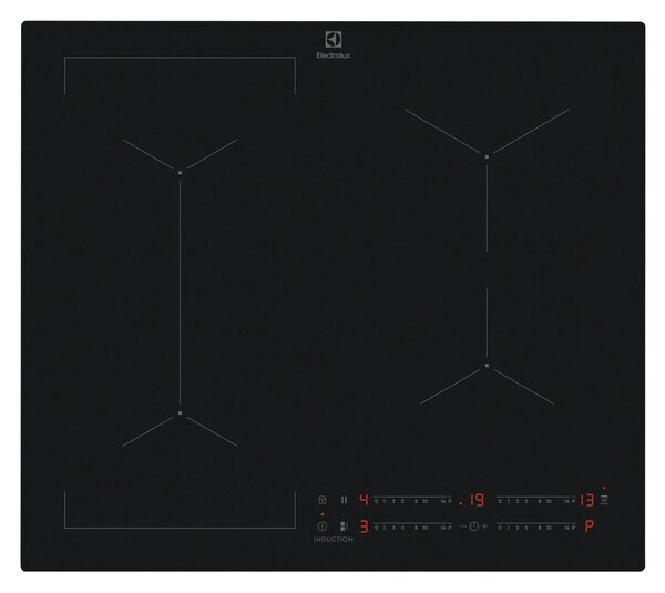 Electrolux Piano Cottura Induzione 4 Fuochi Larghezza 59 cm in Vetroceramica colore Nero - CIV63449CT