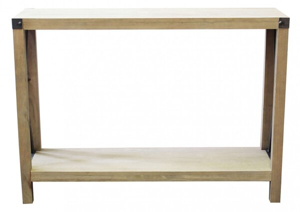 DecHome Consolle Ingresso Design Industriale con 2 Ripiani Dimensioni 115,5x37x82 cm colore Marrone - Julio