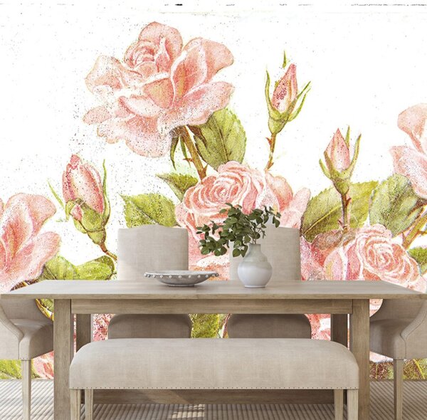 Carta da parati – Bouquet vintage di rose