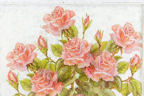 Carta da parati – Bouquet vintage di rose